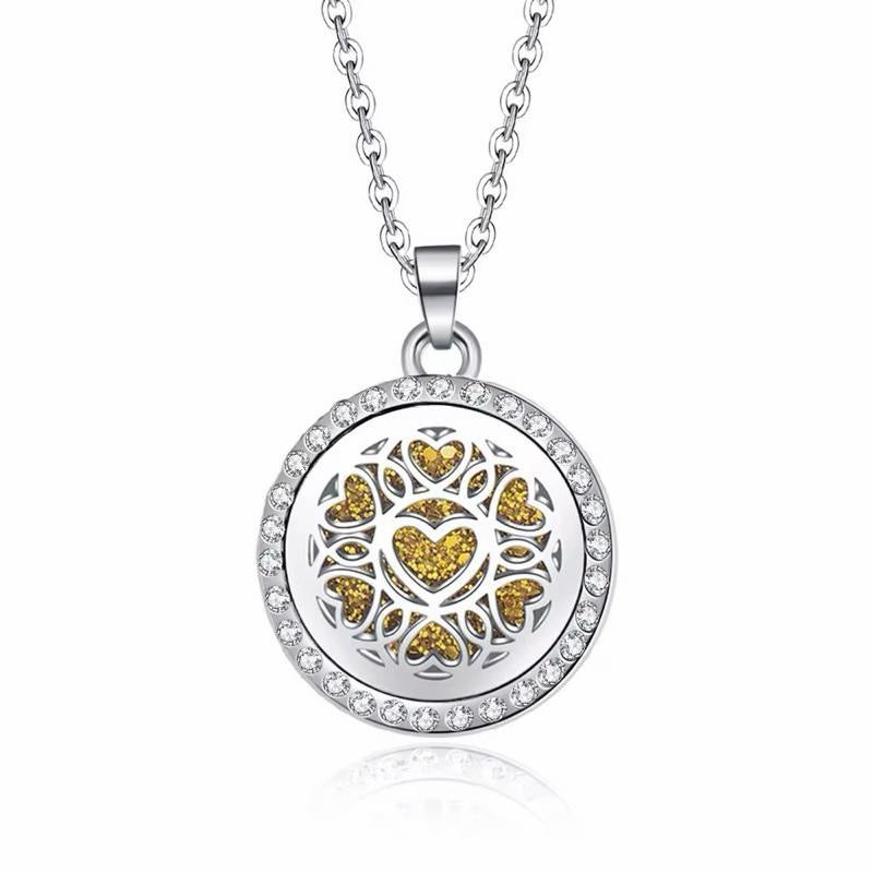 Crystal Multi-Colour with Insert Essential Oil & Perfume Necklace
