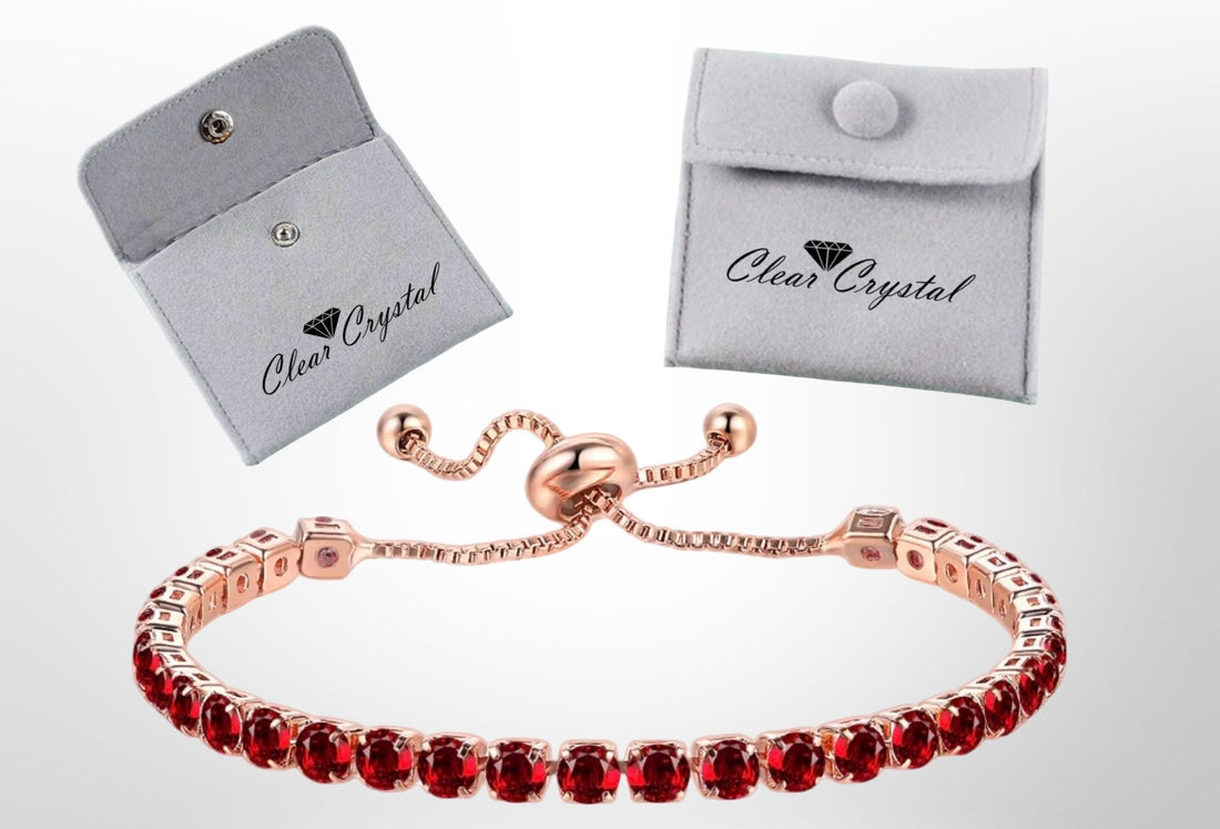 Adjustable Friendship Crystal Bracelet 4 colours and Rose Gold Tone