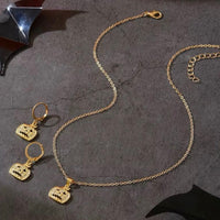 Crystal Pumpkin Earring & Pendant Set