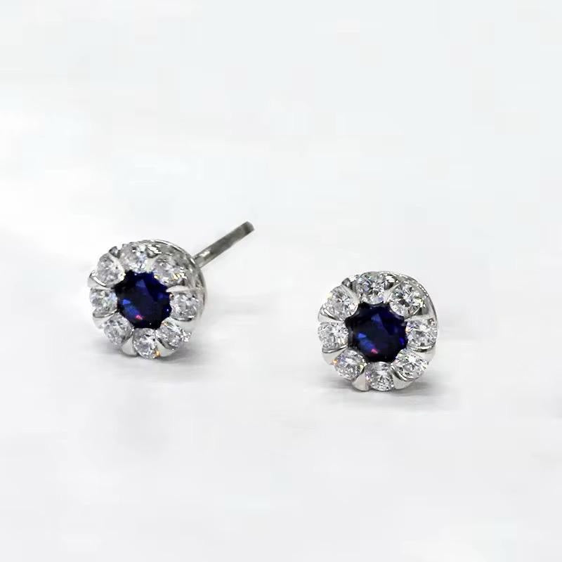 Crystal Stud Exquisite Earrings available in Clear, Green, Pink & Blue