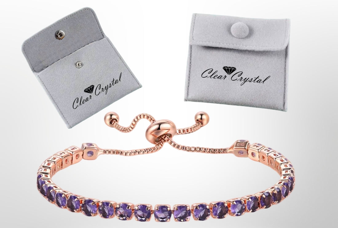 Adjustable Friendship Crystal Bracelet 4 colours and Rose Gold Tone