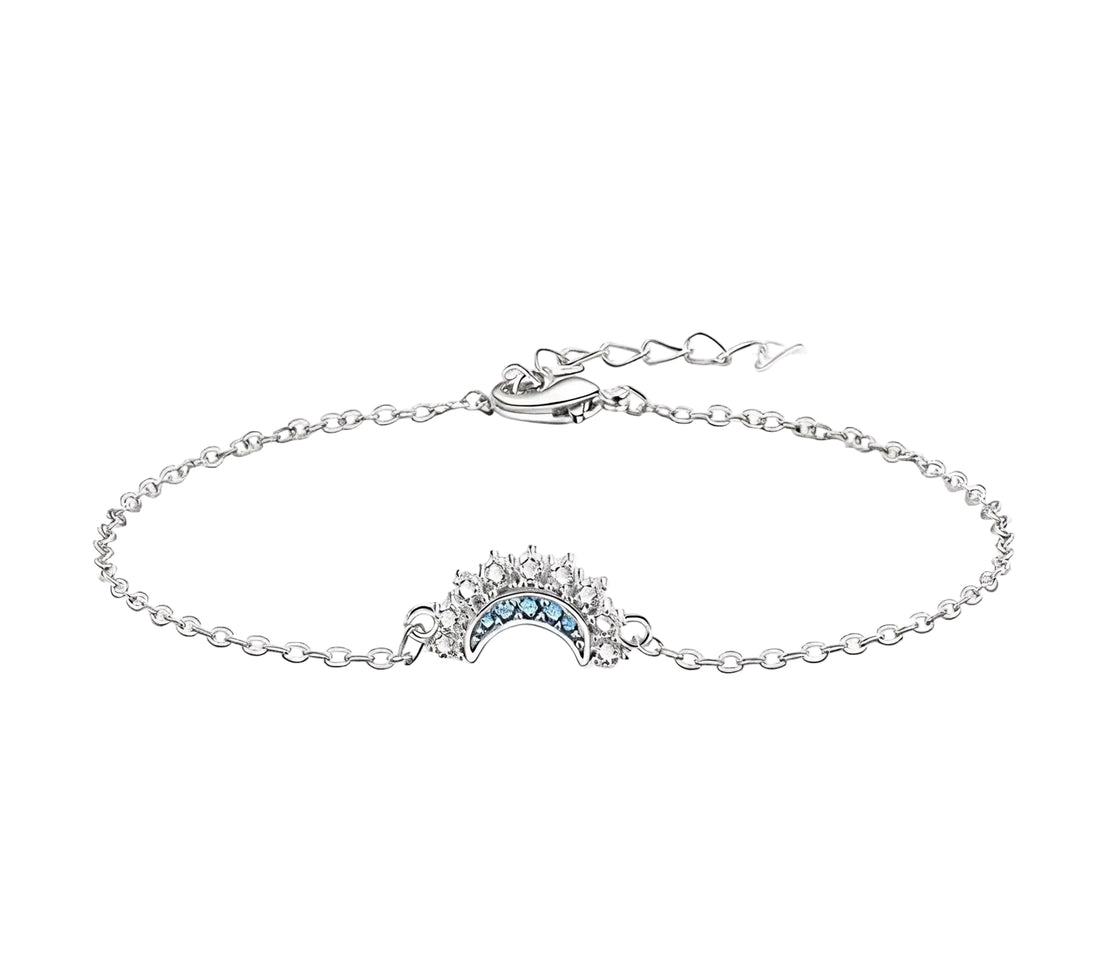 Sun & Moon Forever Best Friends Crystal Encrusted Silver & Gold Adjustable Bracelet Set