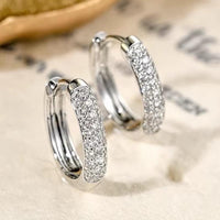 Elegant Crystal Hoop Earrings