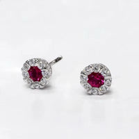 Crystal Stud Exquisite Earrings available in Clear, Green, Pink & Blue