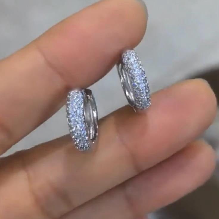 Elegant Crystal Hoop Earrings