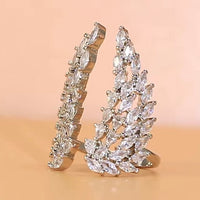Crystal Angel Wings Adjustable Ring