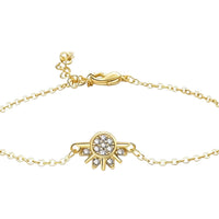 Sun & Moon Forever Best Friends Crystal Encrusted Silver & Gold Adjustable Bracelet Set
