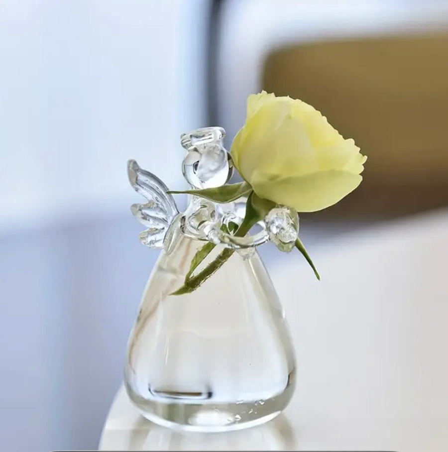 Glass Angel Vase