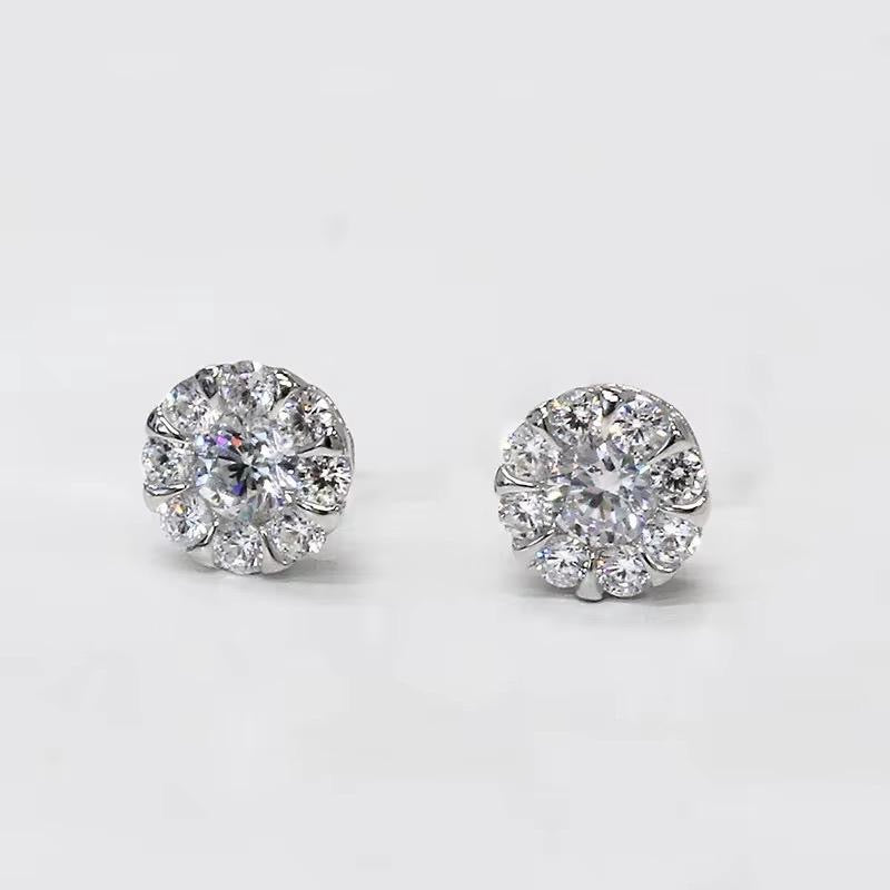Crystal Stud Exquisite Earrings available in Clear, Green, Pink & Blue