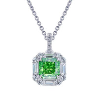 Green Square Crystal Pendant