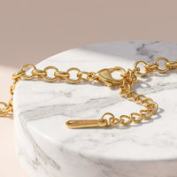 Cherry Gold Plated Steel Crystal Pendant Necklace