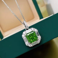 Green Square Crystal Pendant