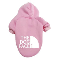 The Dog Face Hoodie for Small to Medium Dogs 3-11KG options available in 2 colours Pink or Black