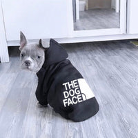 The Dog Face Hoodie for Small to Medium Dogs 3-11KG options available in 2 colours Pink or Black