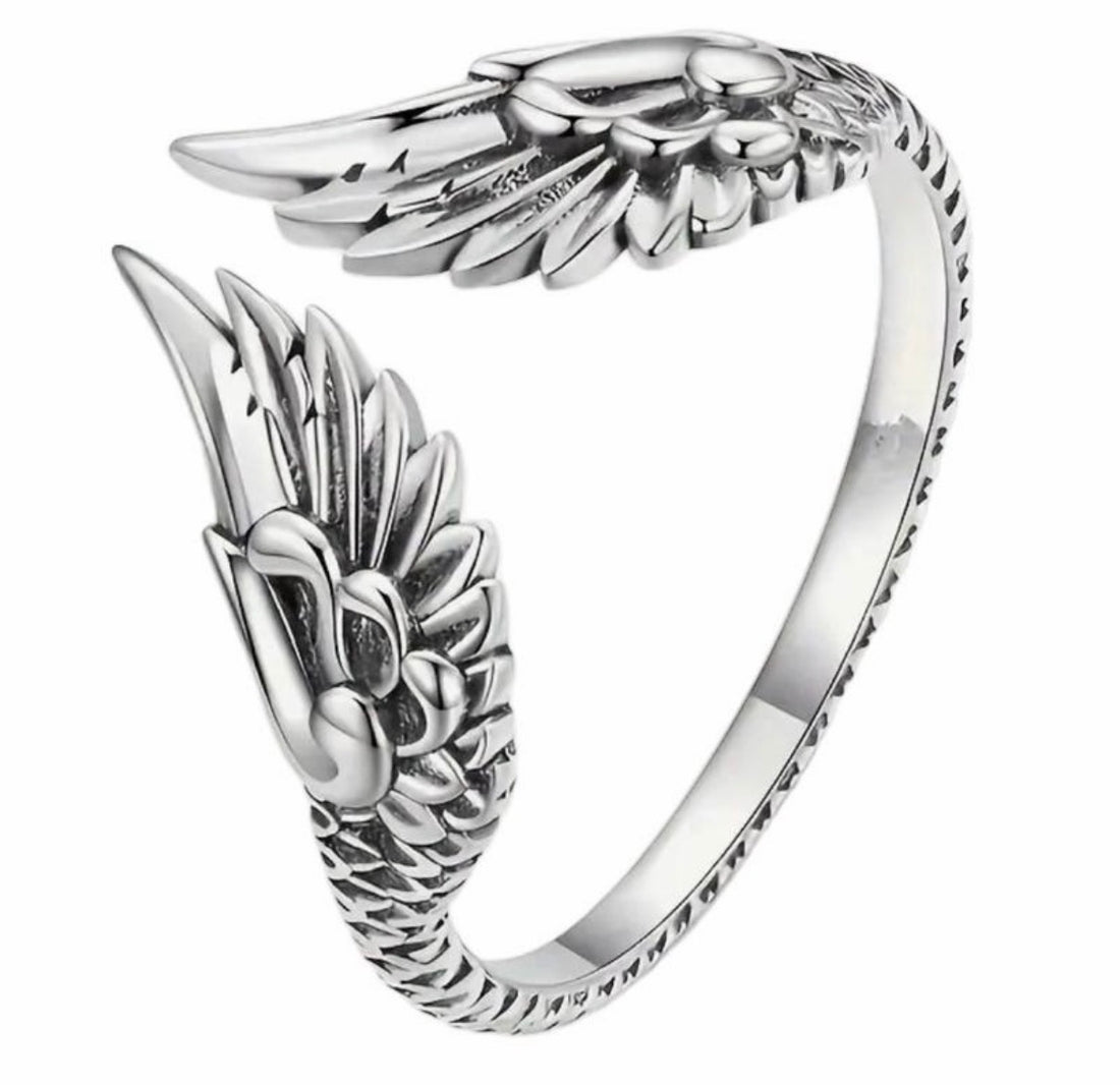 Angel Wings Adjustable Ring with Display Box