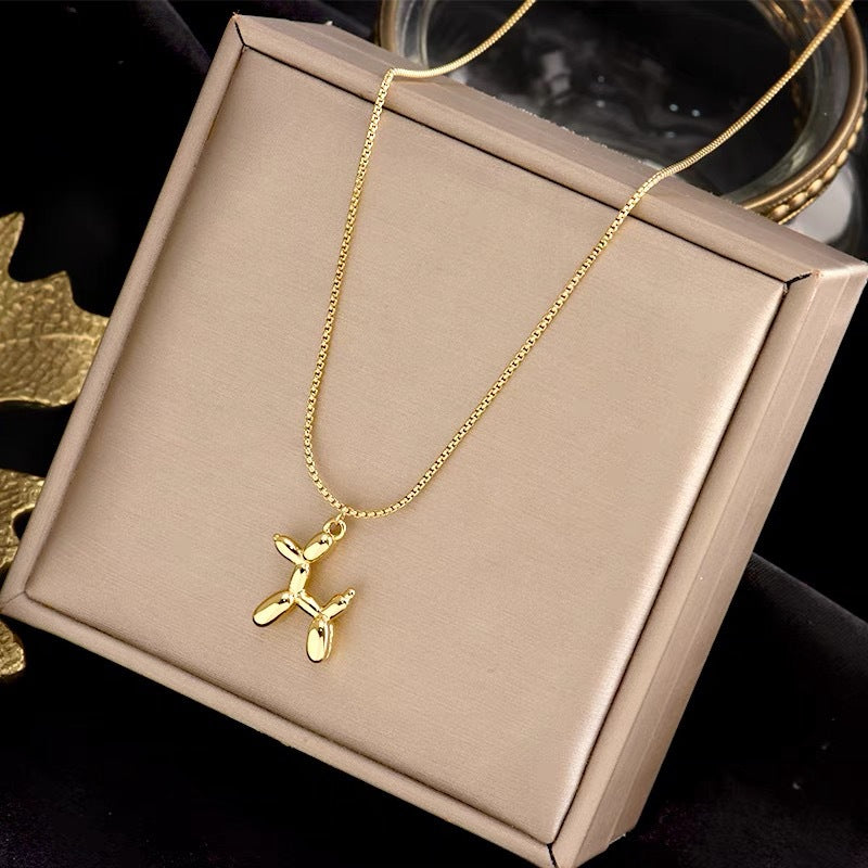 Gold Filled 18K 260q Balloon Dog Necklace