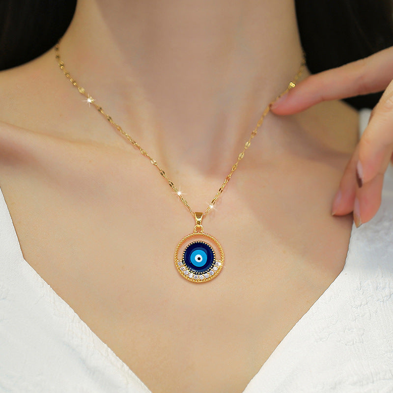 Gold Filled 18K Devils Eye Necklace