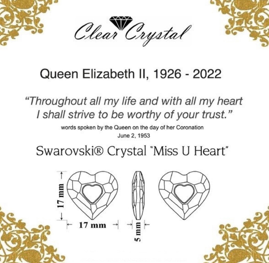 2 x Queen Elizabeth ll Memorial Necklaces with premium Crystal