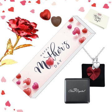 Everlasting Rose and Sterling Silver Necklace Gift Box