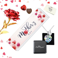 Everlasting Rose and Sterling Silver Necklace Gift Box