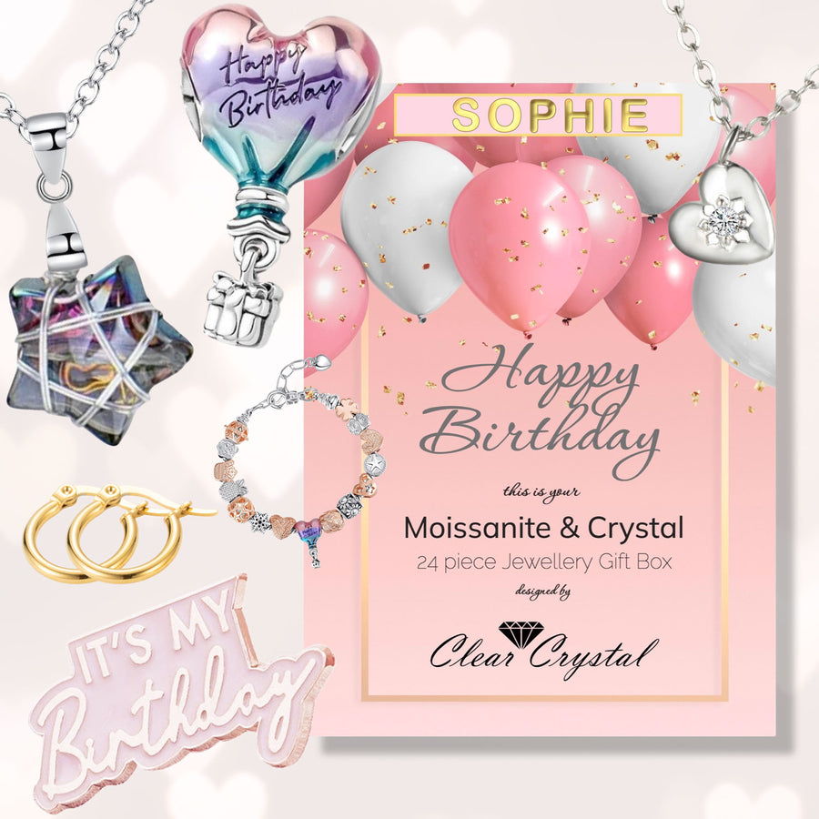 Moissanite & Crystal 24 piece Jewellery Box Set