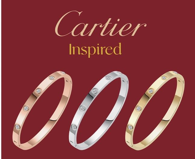Cartier Inspired Bangles - Set of 3