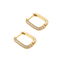 Diamanté and Yellow Gold Tone Earrings