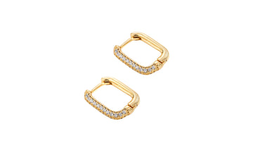 Diamanté and Yellow Gold Tone Earrings