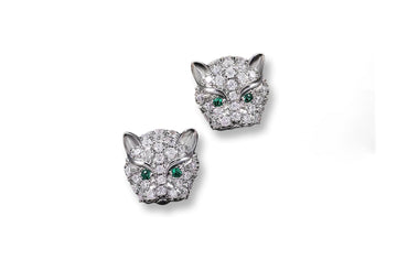 Diamanté Cat Studs