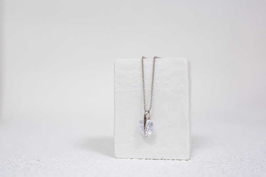Large Heart Crystal Pendant 15mm Crystal