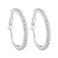 Crystal Hoop Earrings With Cubic Zircona