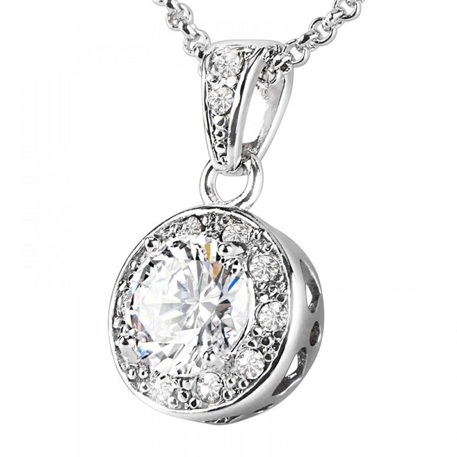 SOLITAIRE PENDANT & DROP EARRINGS SET MADE WITH THE WORLDS FINEST CRYSTALS