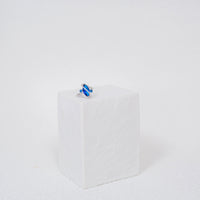 2.5 Carat Marquis Cut Blue Simulated Sapphire Rhodium Plated Ring