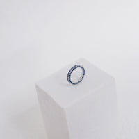3.00 CT Blue Simulated Sapphire Rhodium Plated Eternity Band