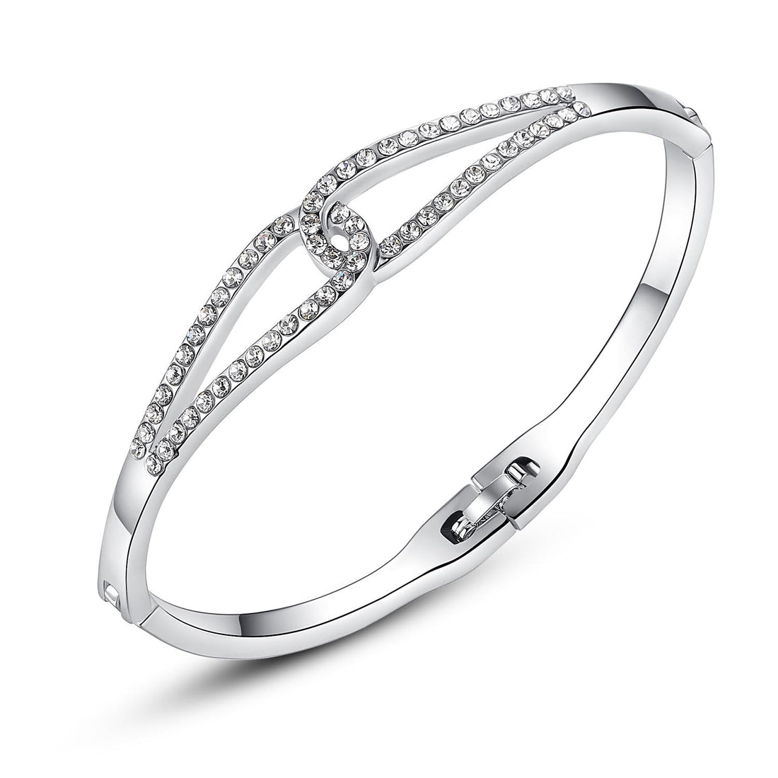 Infinity Crystal Bracelet Rhodium Plated