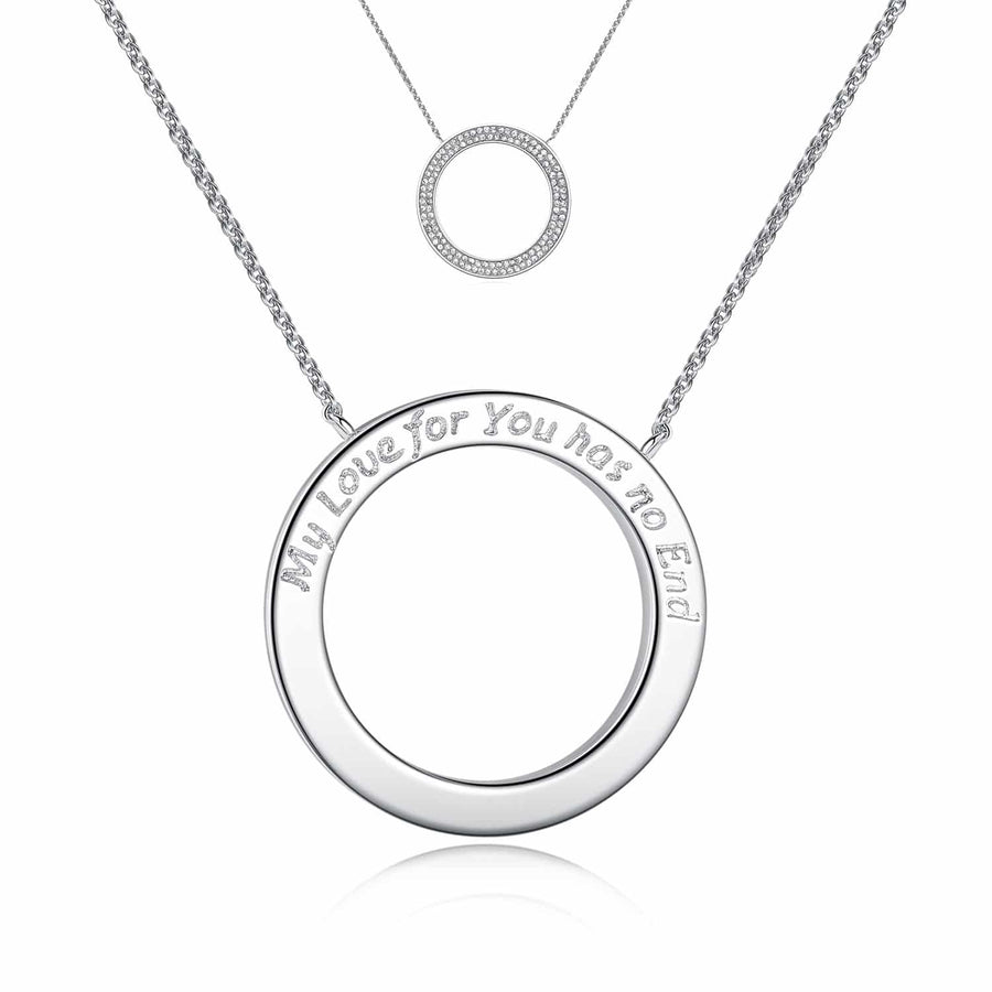 My Love for you has no end Pendant Made With Swarovski®