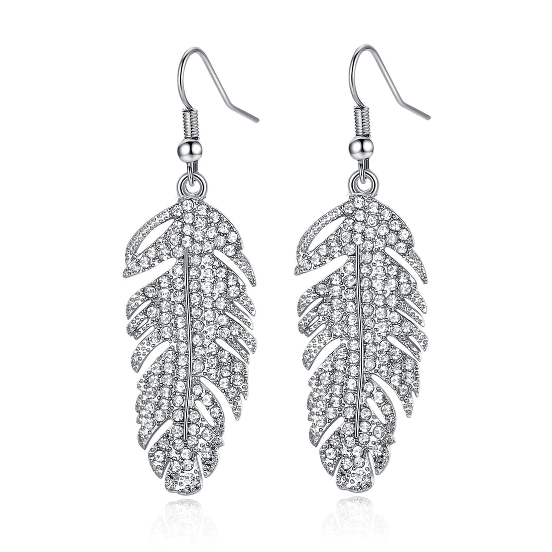 Feather Crystal Earrings