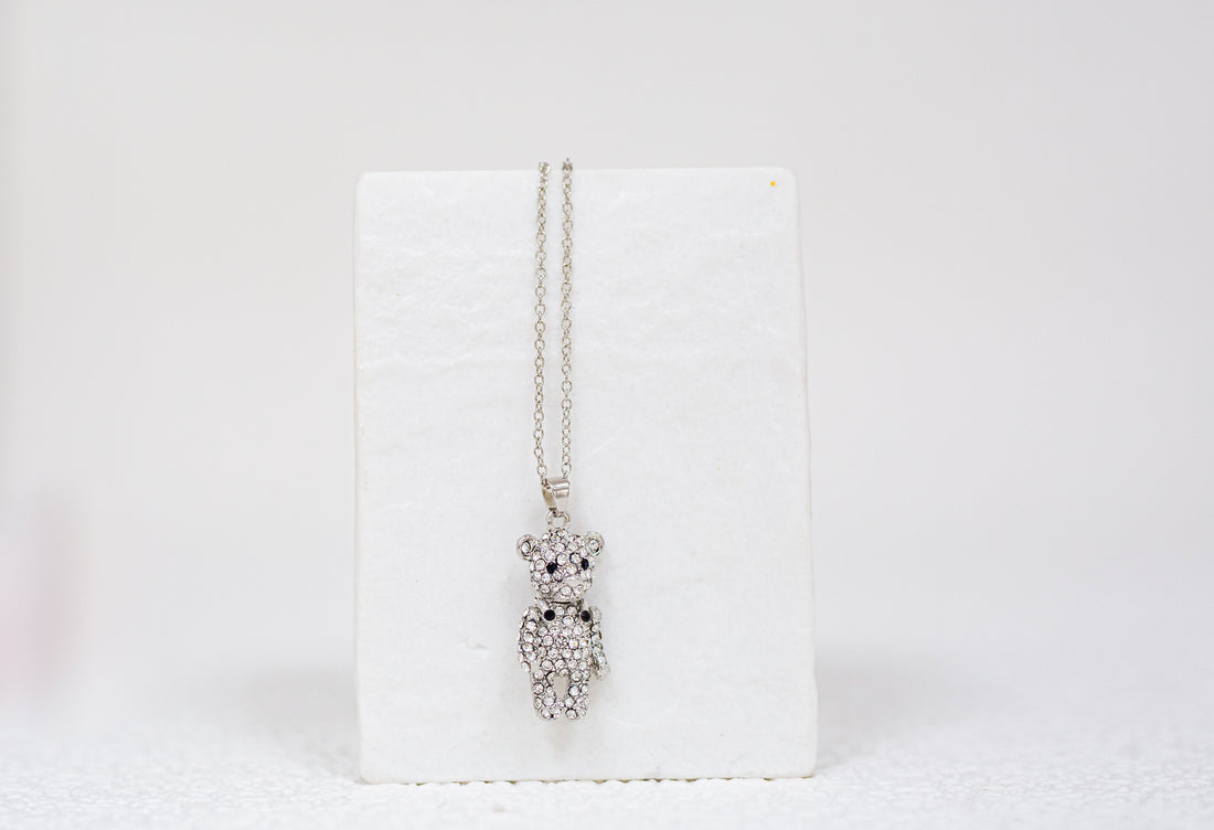 Crystal Encrusted Teddy Bear Pendant