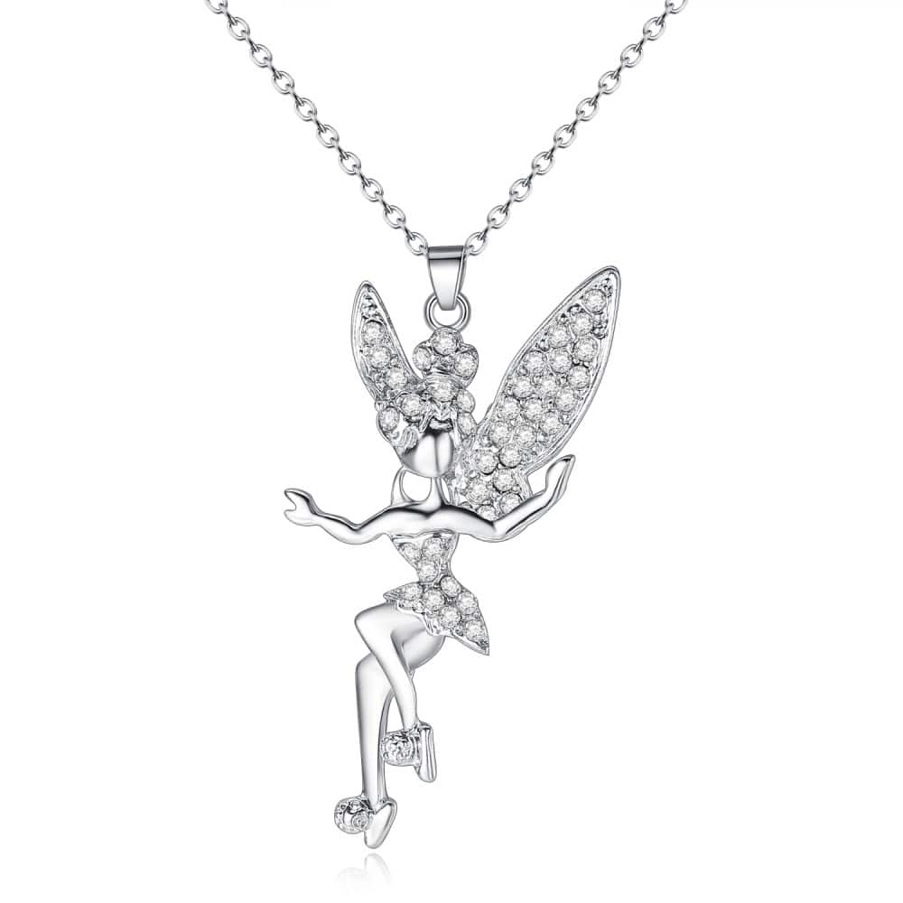 Crystal Crystal Encrusted Fairy Pendant