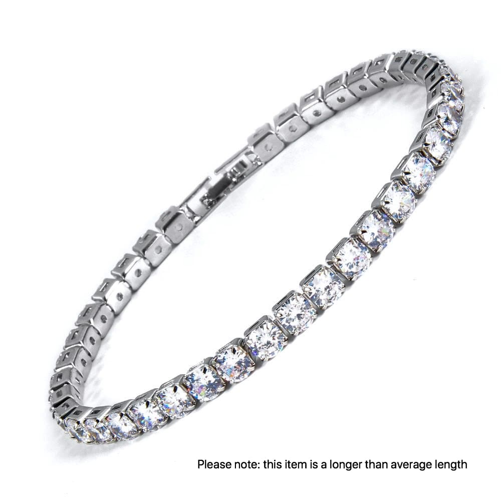 21.5cm Full Crystal Tennis Bracelet