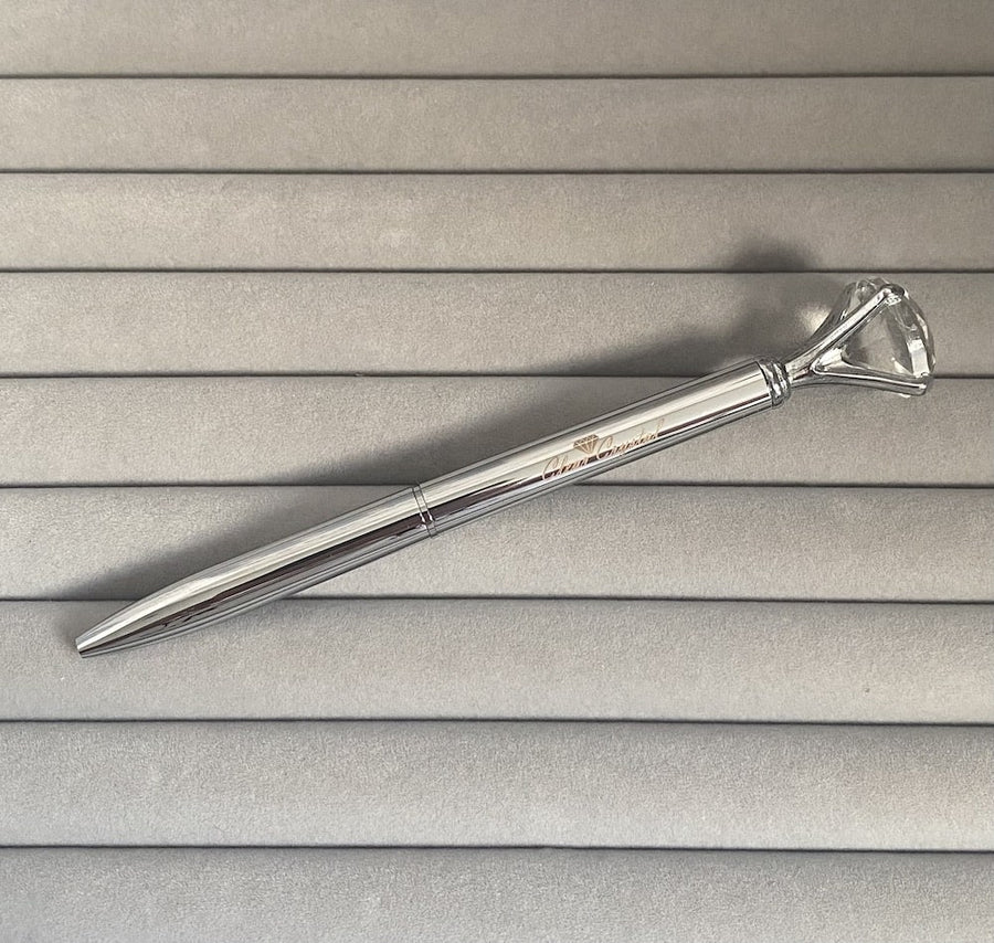 Pen with Large Crystal & Logo