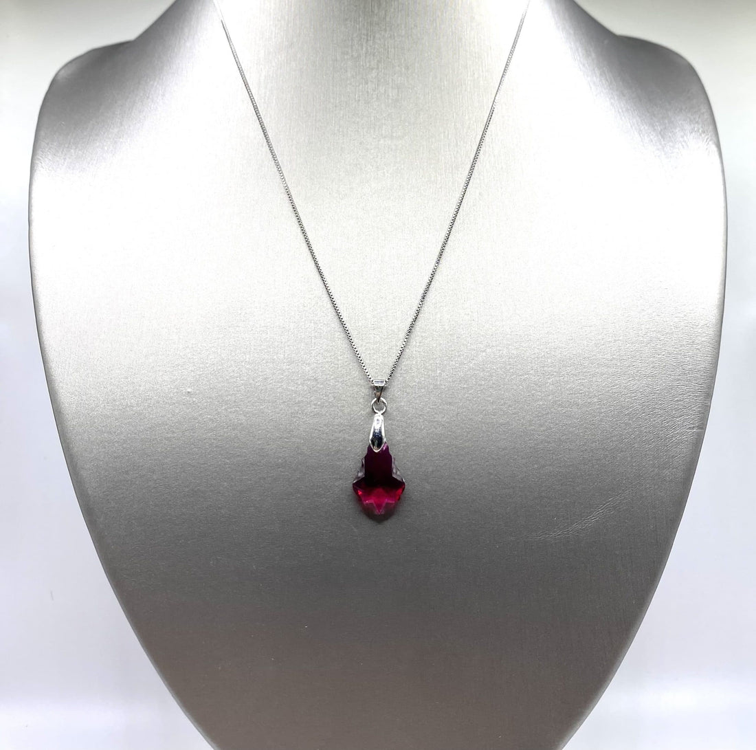 Premium Crystal Baroque Pendant - Ruby