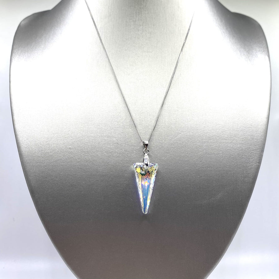 Fine Austrian Crystals Crystal Spike Necklace - Crystal AB