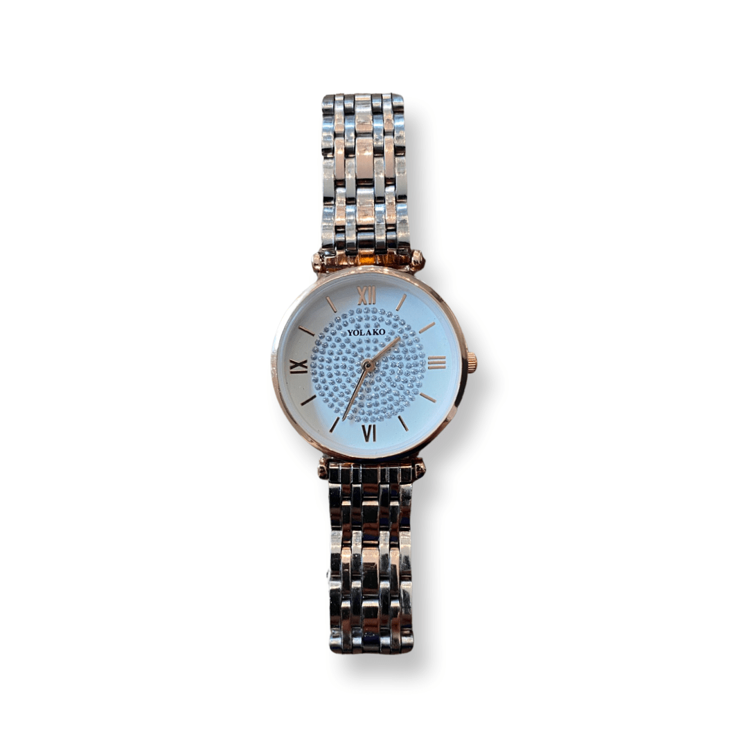 Rose Gold Tone Watch - White Face