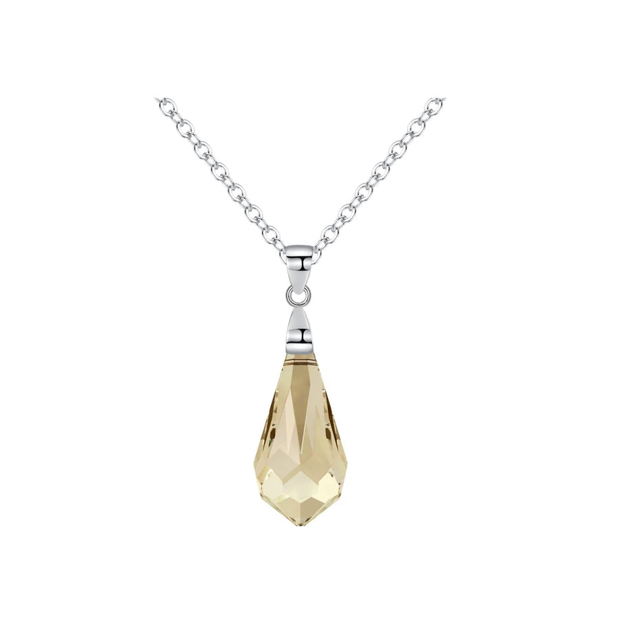 Premium Crystal Drop Pendant - Light Silk