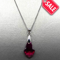 Premium Crystal Baroque Pendant - Ruby