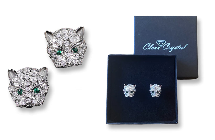 Diamanté Cat Studs