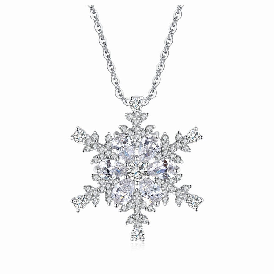 CRYSTAL SNOWFLAKE PENDANT CREATED WITH FINE CRYSTALS