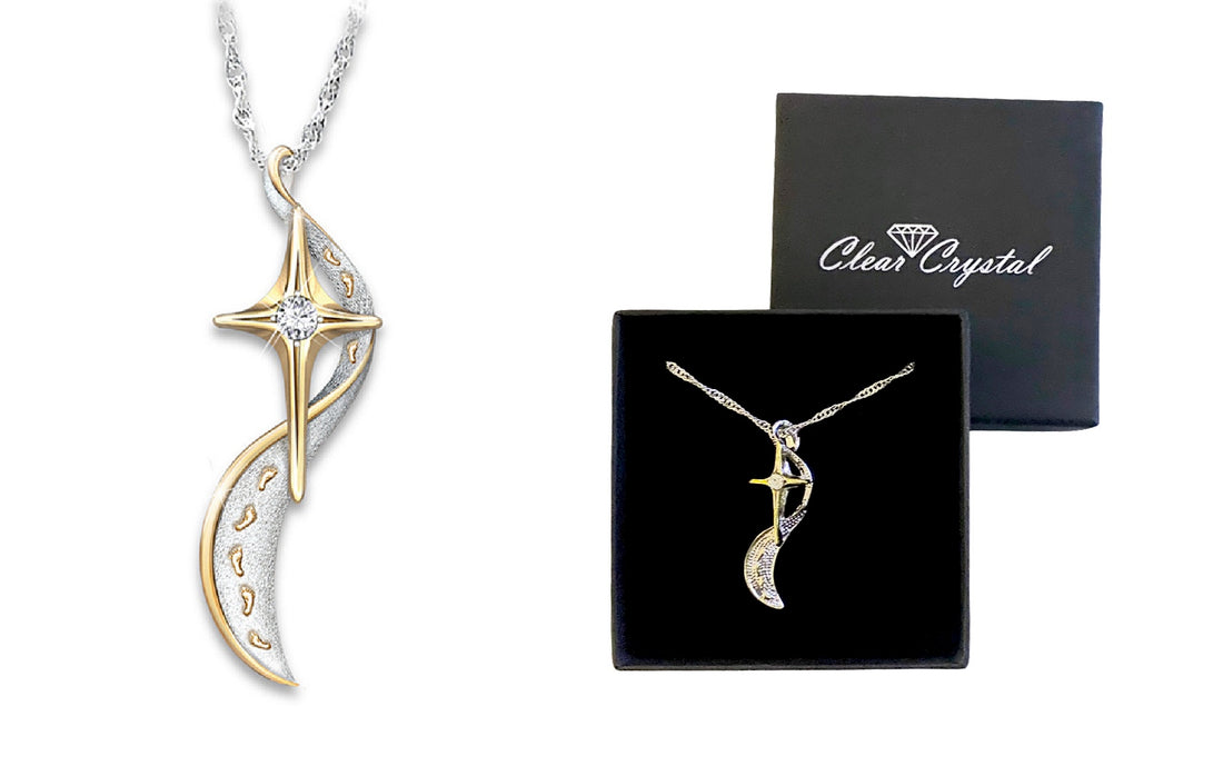 Footsteps to Heaven Crystal Necklace