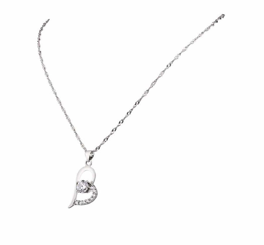 Heart Shaped Crystal & 18K White Gold Plating MADE WITH SWAROVSKI® ELEMENTS.